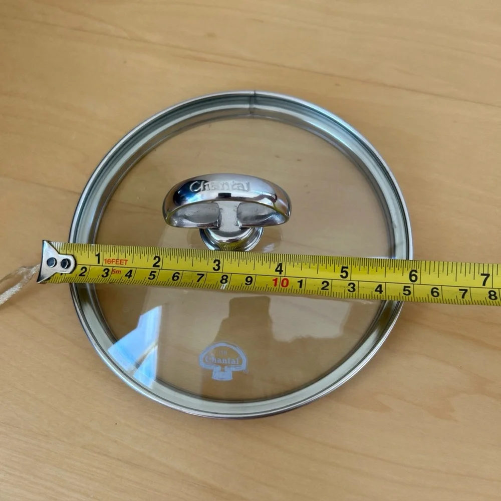 Chantal 15 Glass Pot Lid – 6” Replacement Lid with Stainless Rim